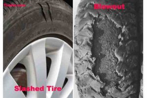 Slashed Tire or Blowout