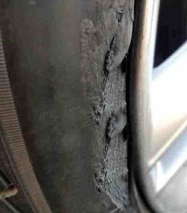 Small Chunk of Tire Sidewall Missing