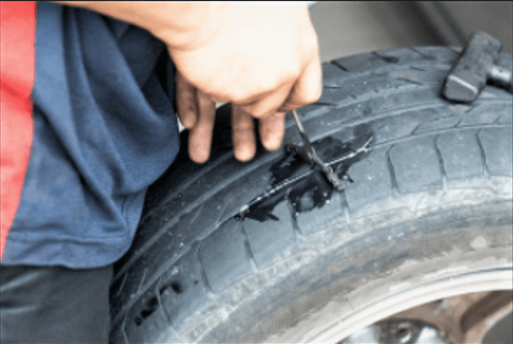 How to plug tire with kit
